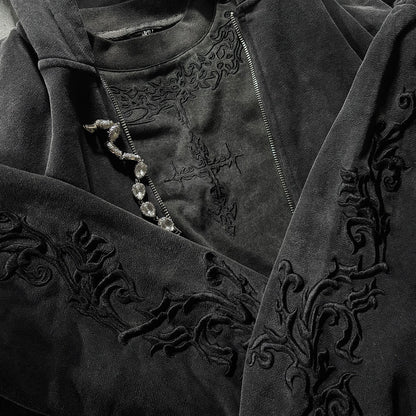 Eternal Vines Hoodie Ash Black