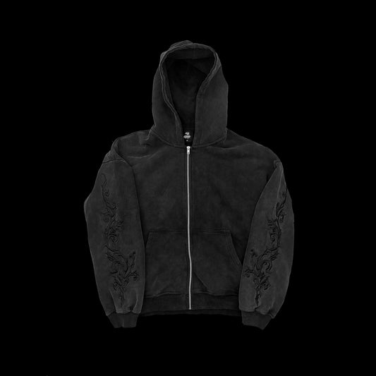 Eternal Vines Hoodie Ash Black